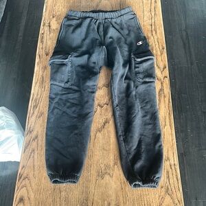 Champion Black Sweatpants Joggers Elastic Cuffs